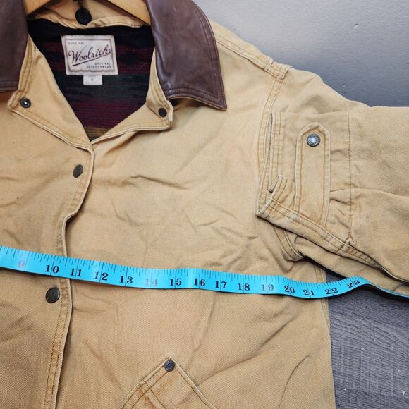 Vintage Woolrich Jacket Chore Barn Coat Aztec Wool Blanket Lined Womens Medium - Picture 11 of 13